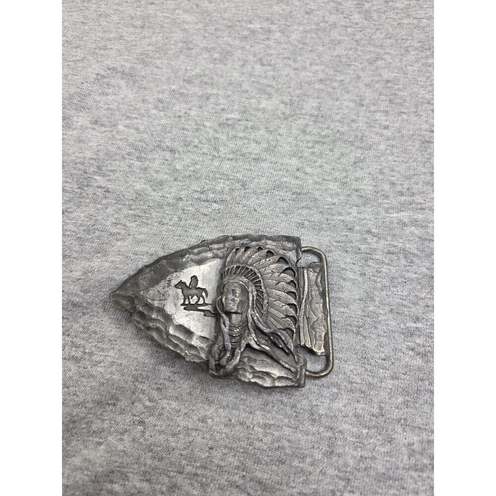 1988 Siskiyou Native American Arrowhead Chief Belt Buckle